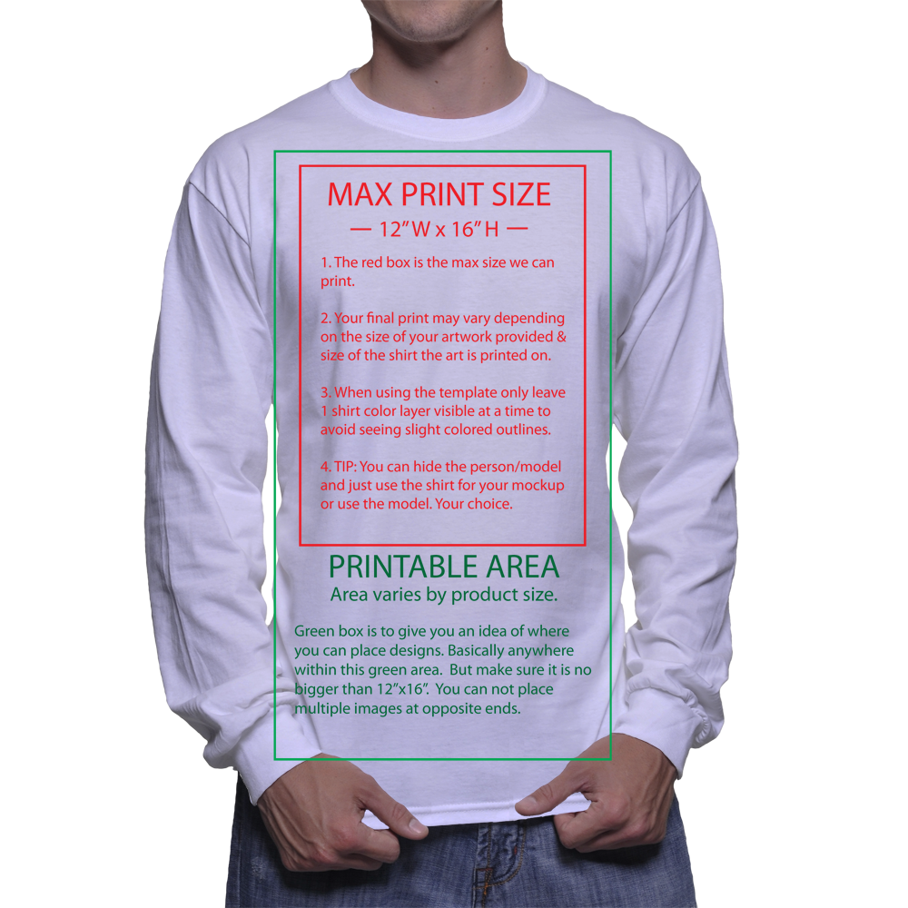 American Apparel 2007 Long Sleeve Shirt Size Chart, Unisex Long